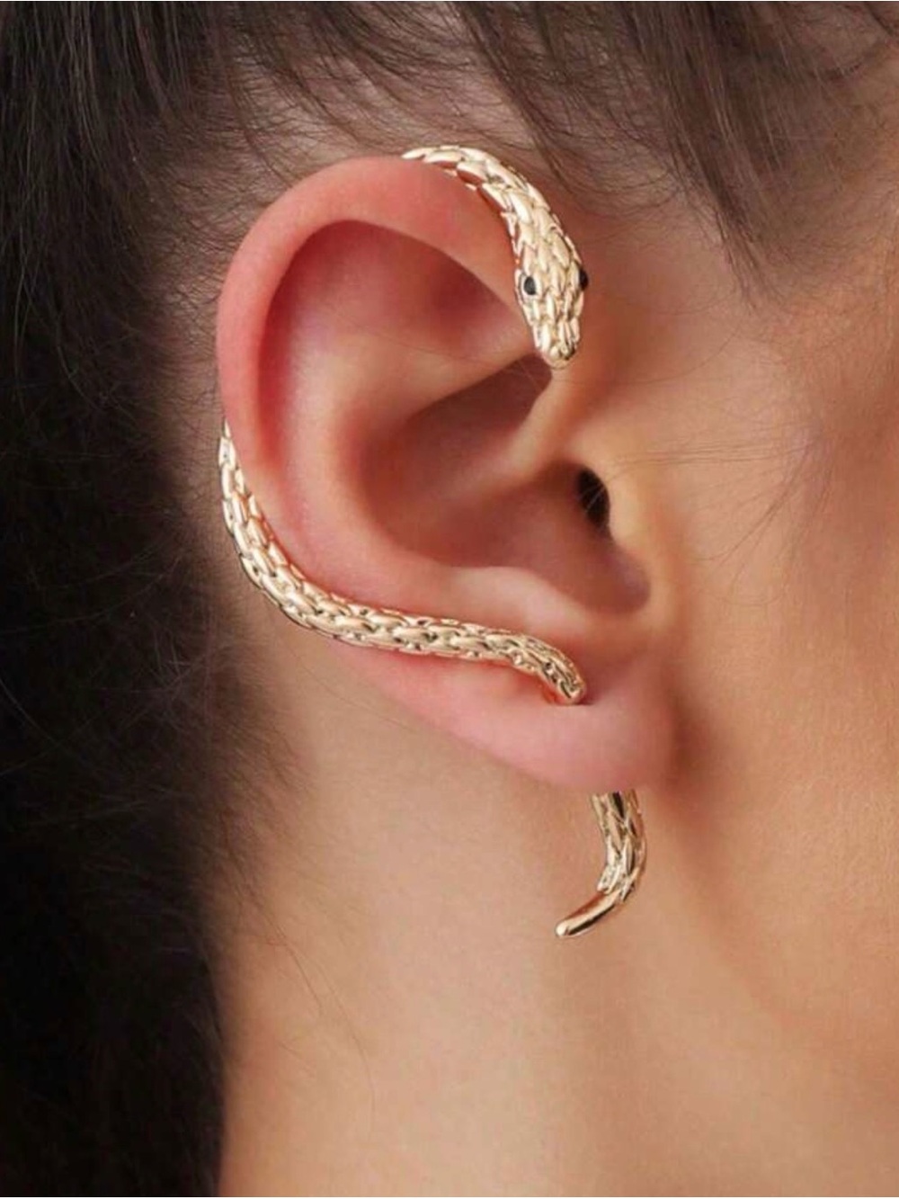 Gold Snake Ear Cuff - Women Jewelry